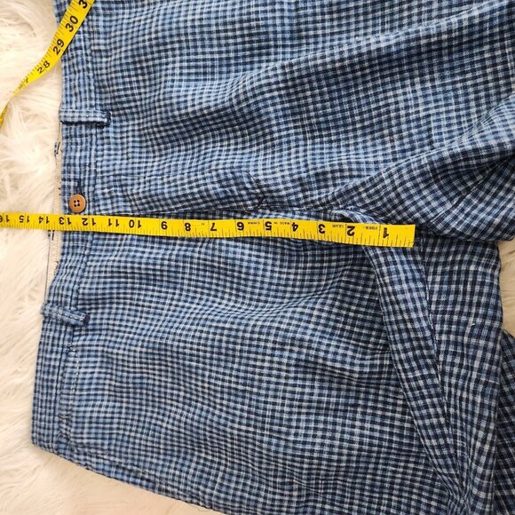 Tommy Bahama Linen Silk Shorts Mens 38 Checkered Chino Summer Mid‎ Rise 40x11 - Picture 8 of 15